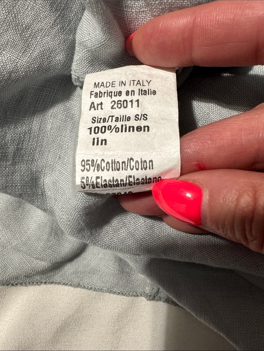 Alessia Pacini Italian Linen Dress Blue Handkerchief Hem Zip Front Sm Coastal - Picture 4 of 10